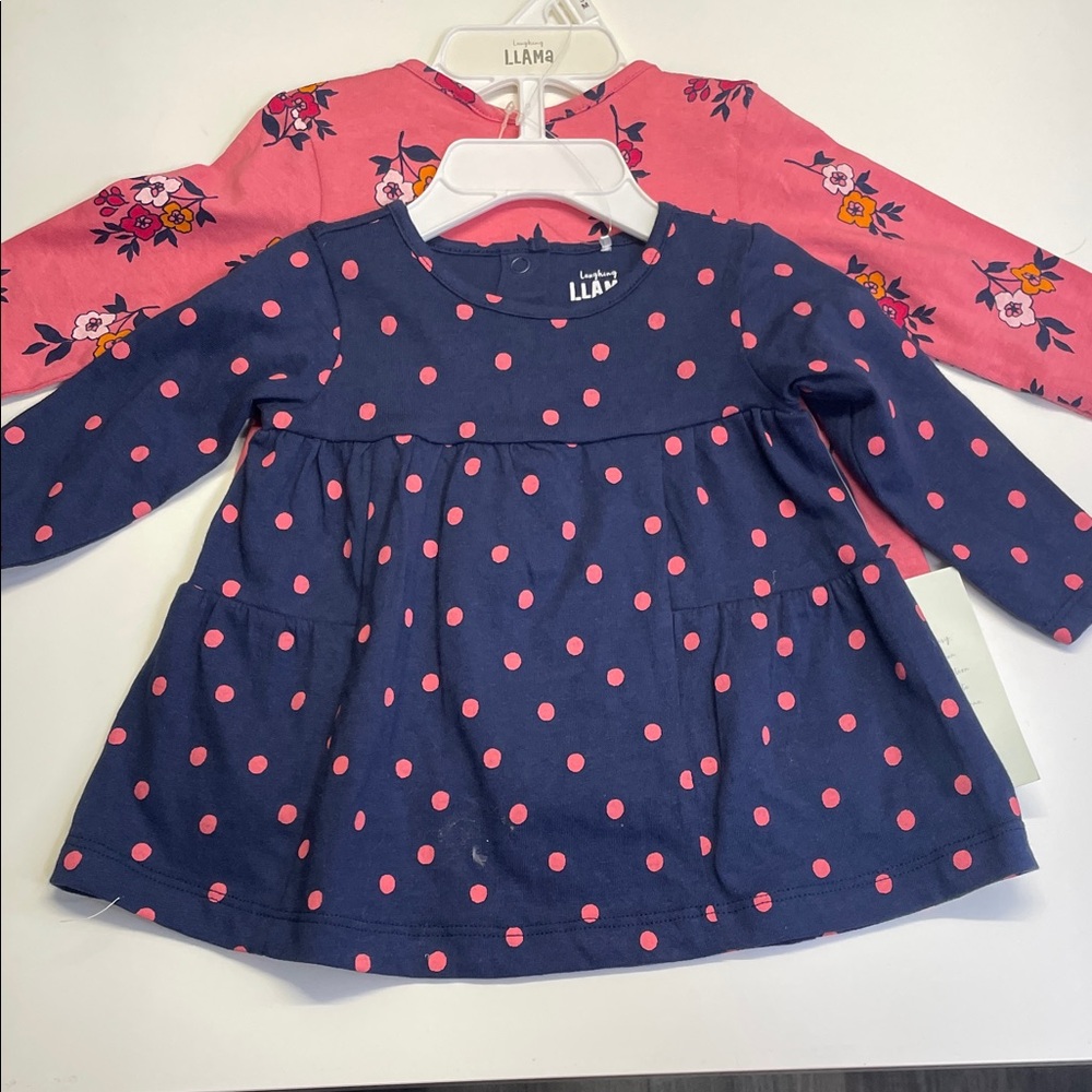 Kids‎ Navy and Pink Polka Dot Dress